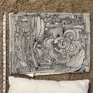 Ikea textile print plush pillowcase, decorative, washable 19.5x14.5in dimension